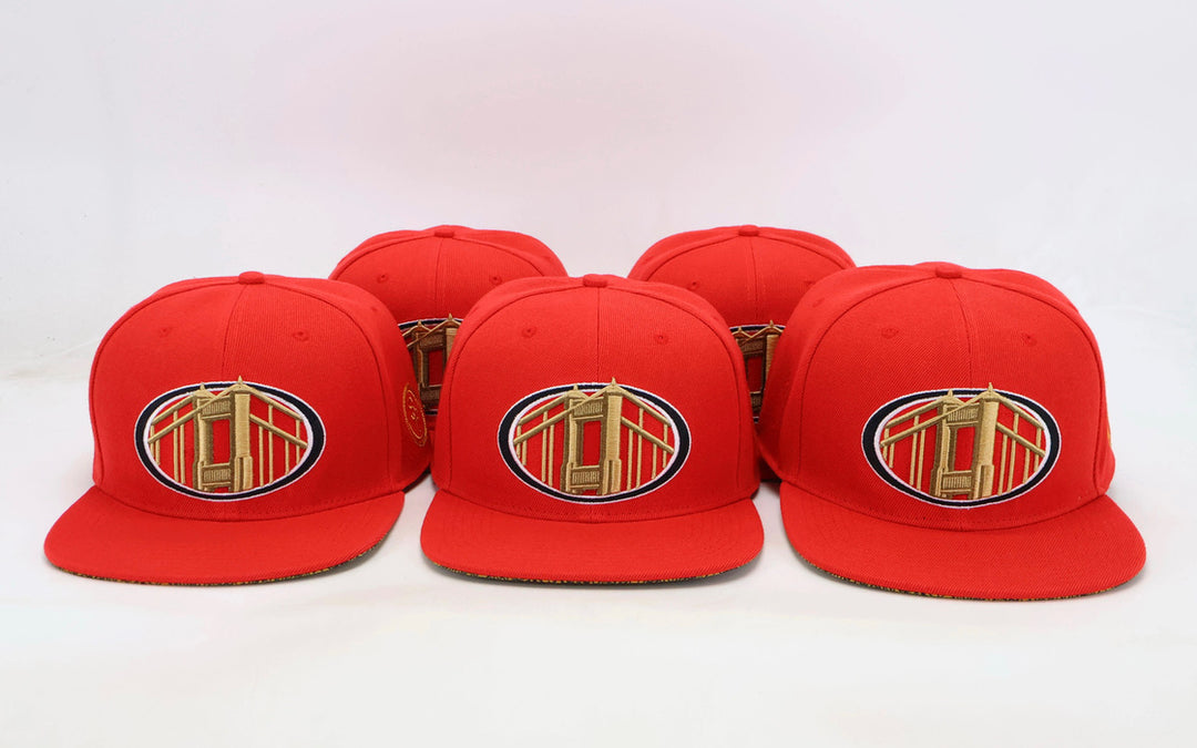 Oval Bridge Red Snapback