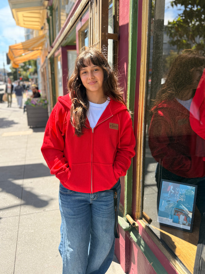 Zip-Up Red Hoodie