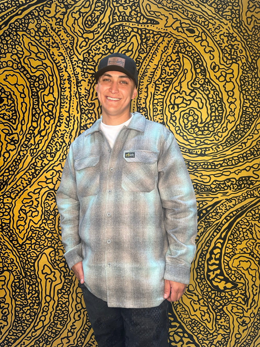 ダービーオブサンフランシスコ　フランネルシャツ　us M ミント　新品 ダービーオブサンフランシスコ フランネルシャツ us M ミント 新品