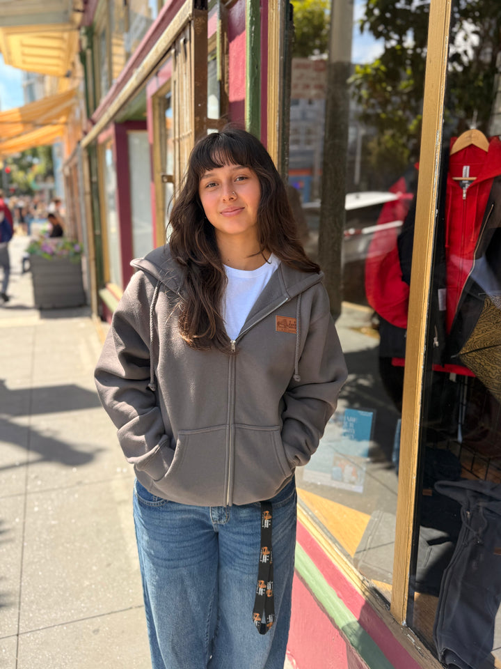 Zip-Up Charcoal Hoodie