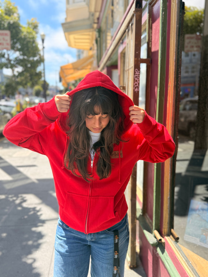 Zip-Up Red Hoodie