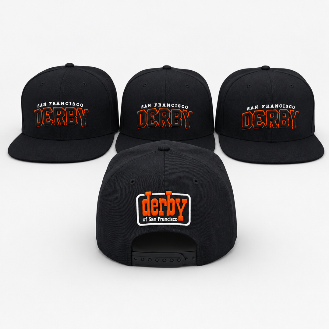 SF Derby Black &amp; Orange Snap Back Hat