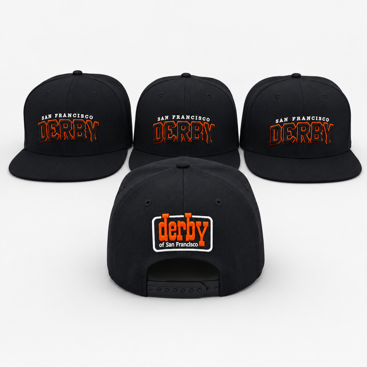 SF Derby Black &amp; Orange Snap Back Hat