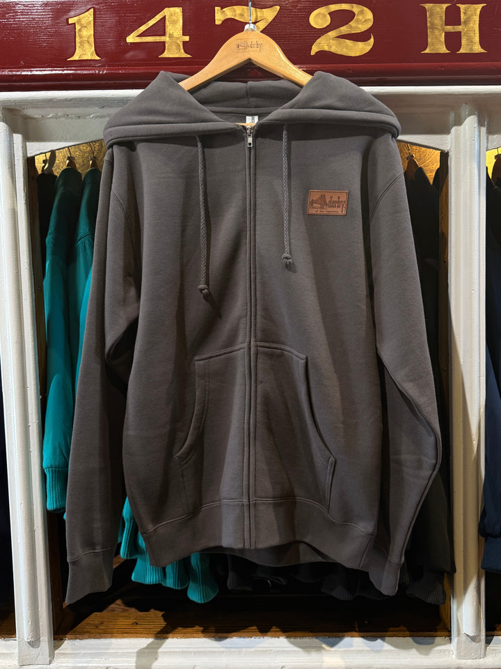 Zip-Up Charcoal Hoodie