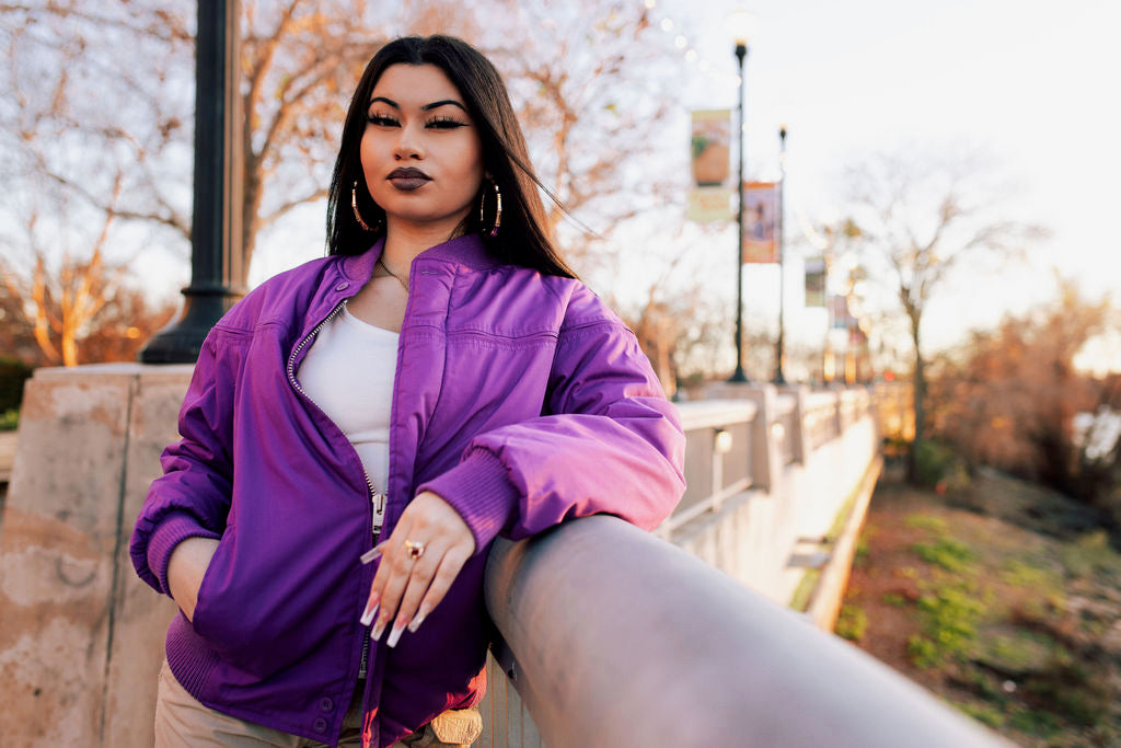 Purple dissonant spring jacket