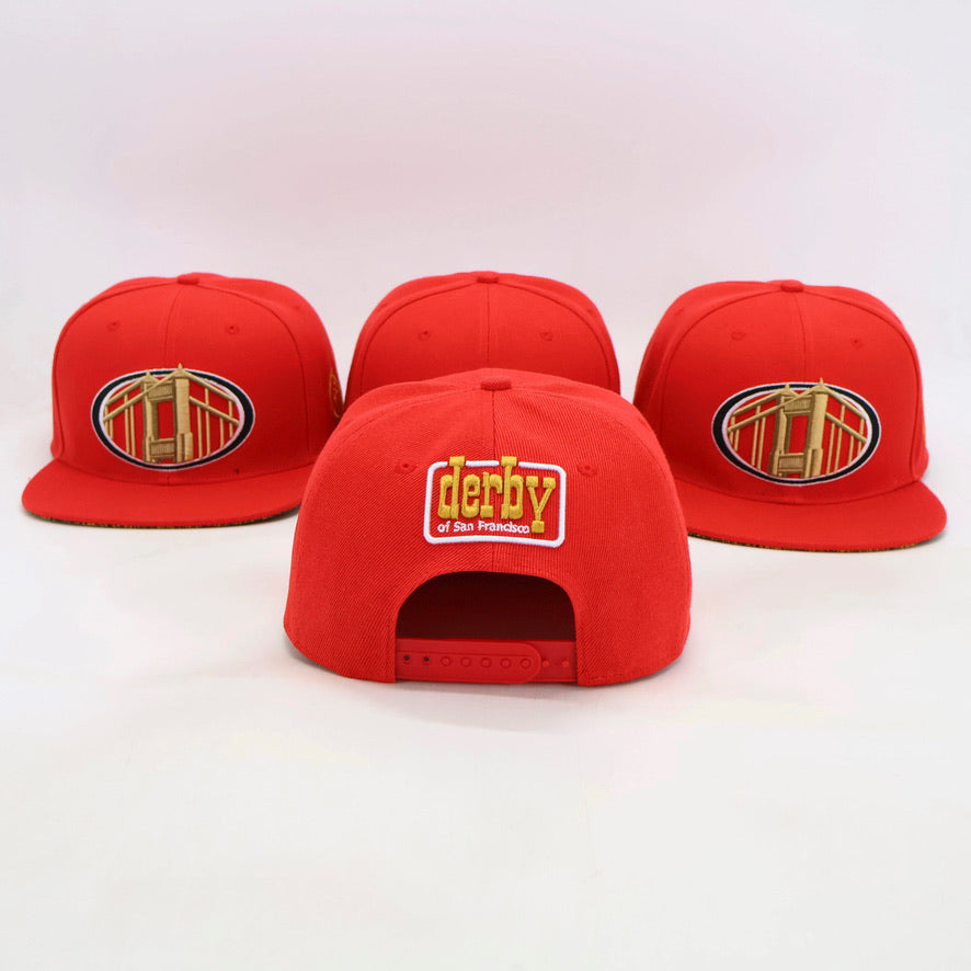 Oval Bridge Red Snapback