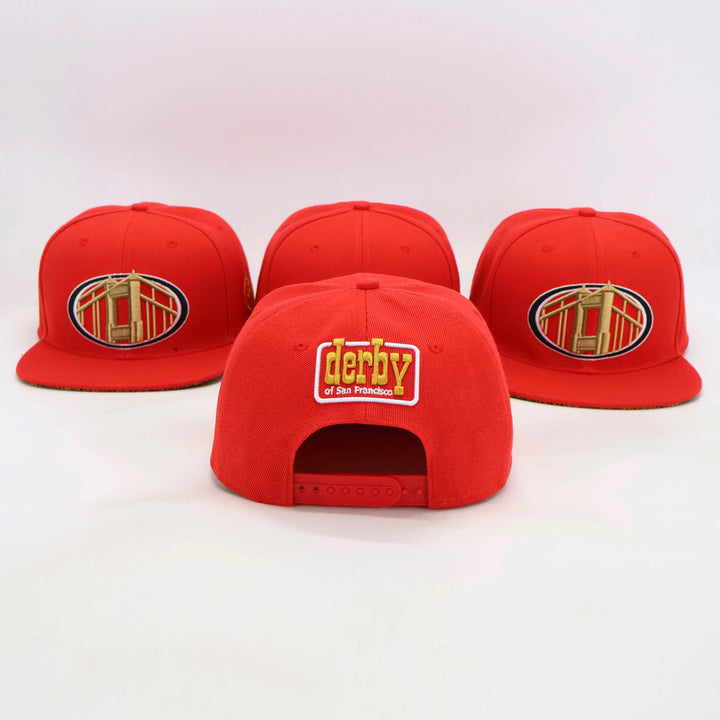 Oval Bridge Red Snapback