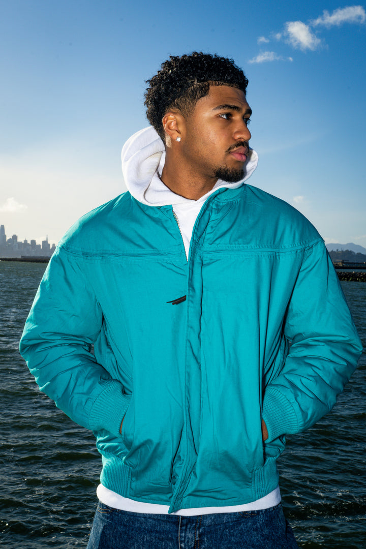 300 Aqua With Gold Paisley