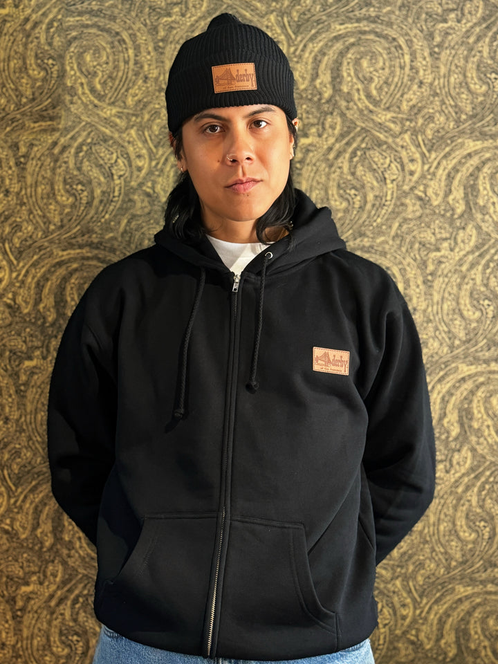 Zip-Up Black Hoodie