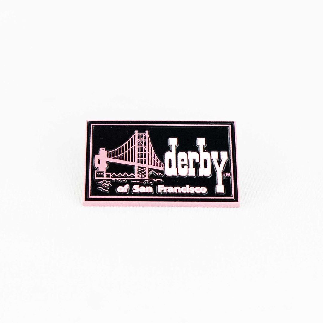 Pink Derby of San Francisco Custom Metal Enamel Lapel Pin