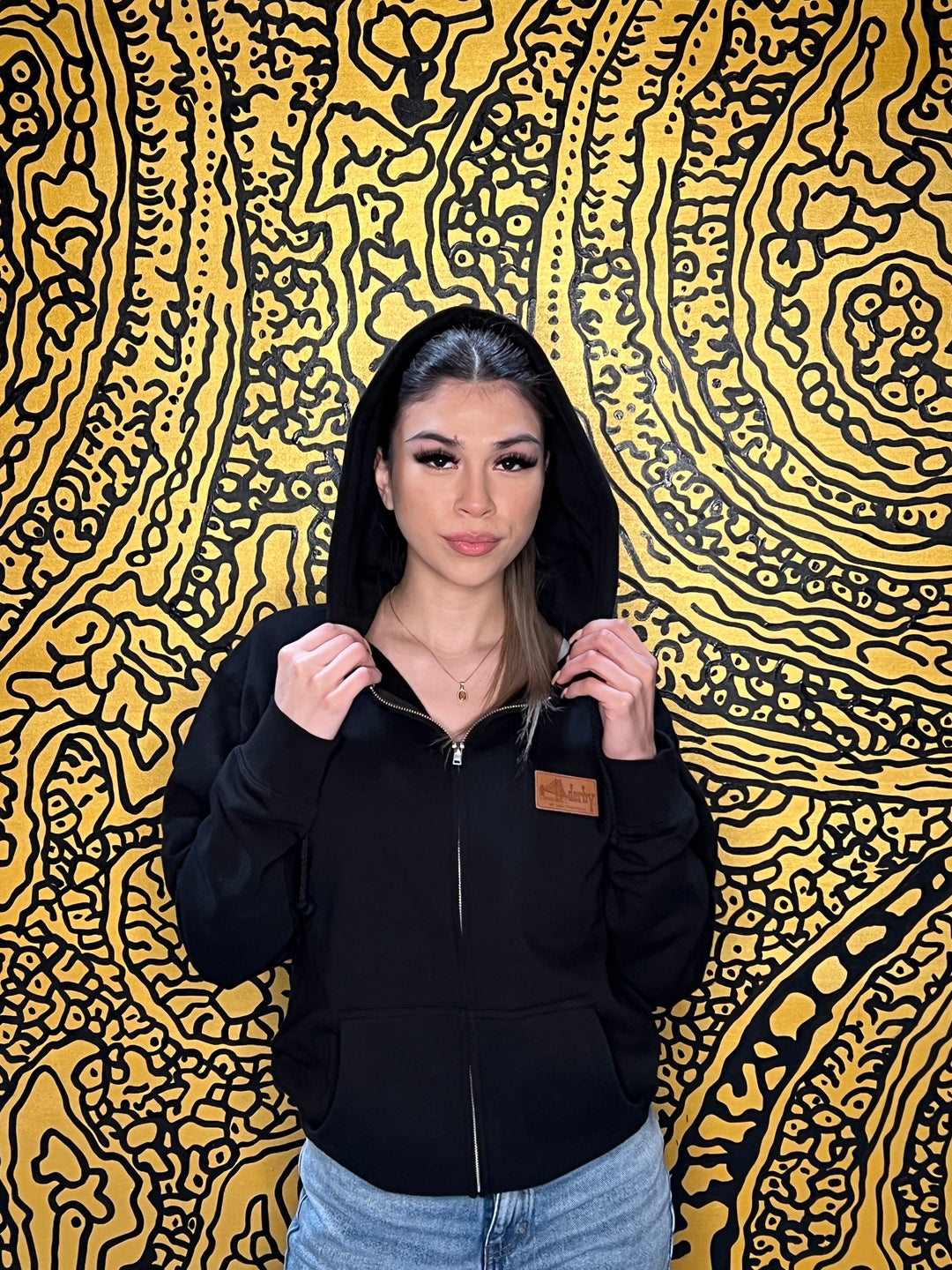Zipper Black Hoodie
