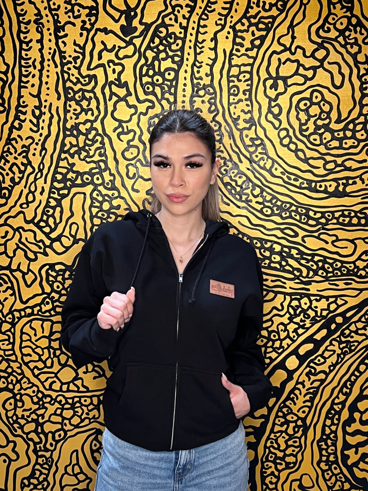 Zipper Black Hoodie