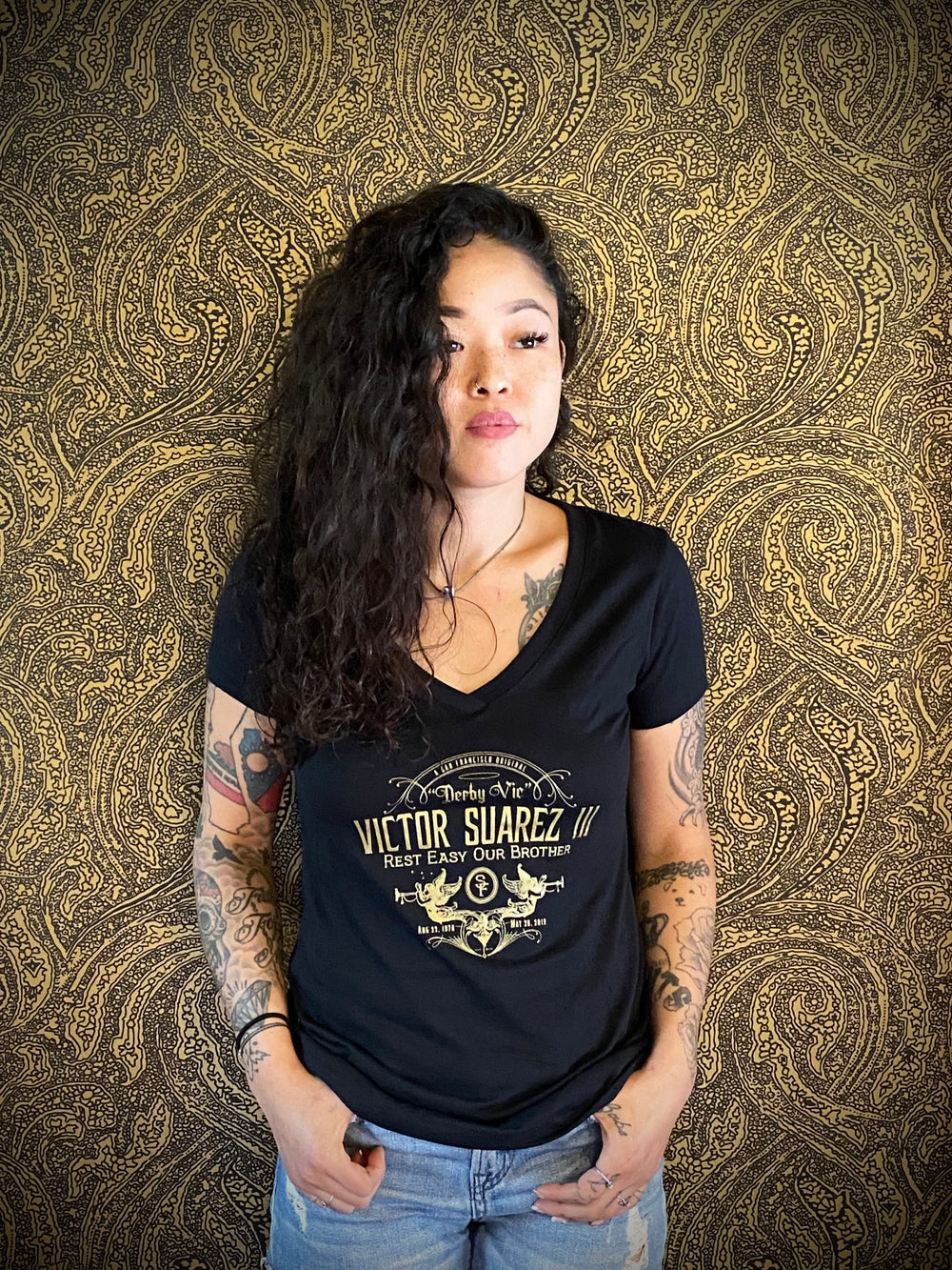 Victor Suarez V-neck Womens Shirt